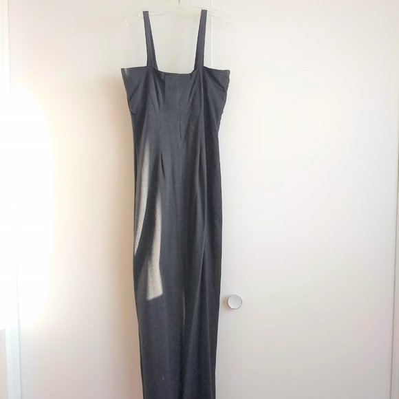 vintage 90s jersey knit maxi body con slip dress - Picture 2 of 15